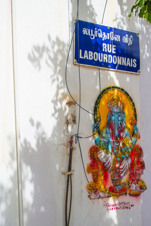 Street Graffiti is subtle and detailed. The French street sign has an Indian twist. Any guesses why Ganesha is so loved the world over?